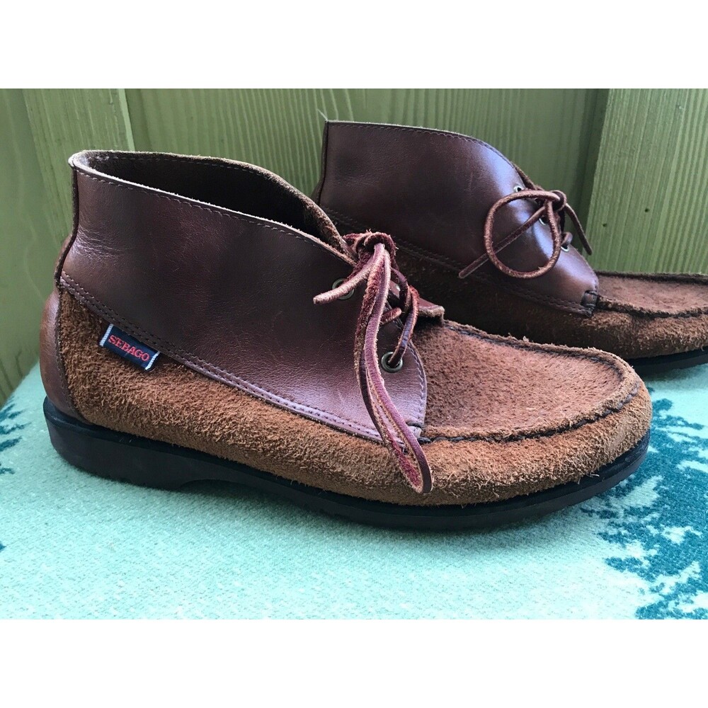 8 M Men’s Sebago X Vane Brown Ankle Boots Leather Suede